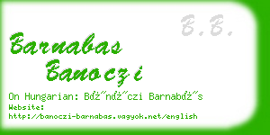 barnabas banoczi business card